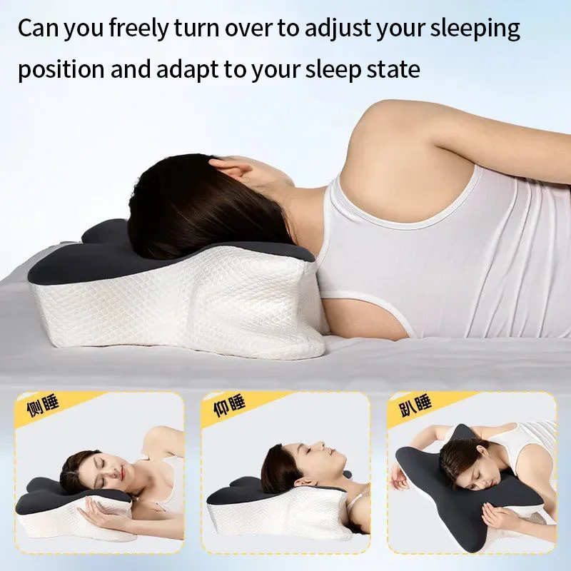 cold Sleeping memory pillow slow rebound memory cotton pillow neck pillow butterfly pillow cervical pillow