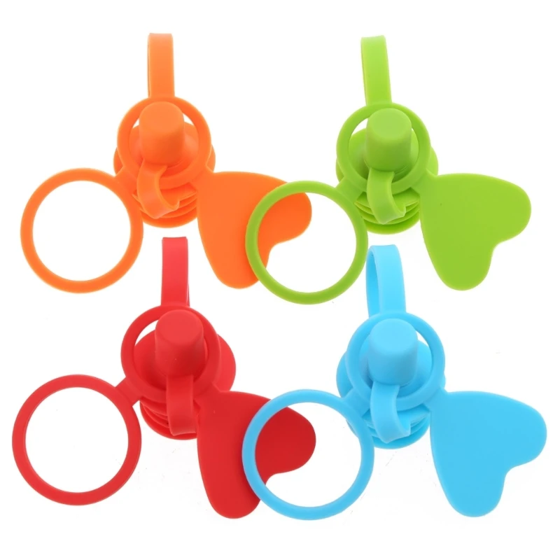 

4Pieces Water Bottle SplashProofs Spout Adapter Replacement Universal Silicone Bottle Tops Adapter NoSpill Adapter