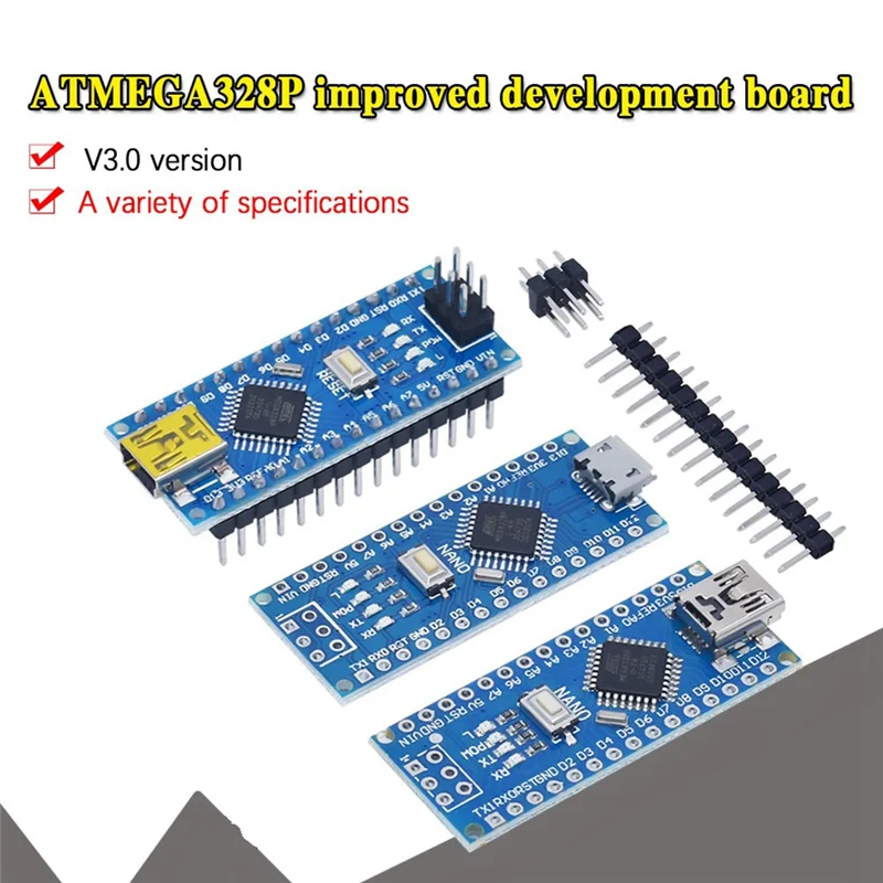 

Y19A NANO V3.0 328P Макетная плата ATMEGA328P MCU Улучшенная версия C Плата для программирования