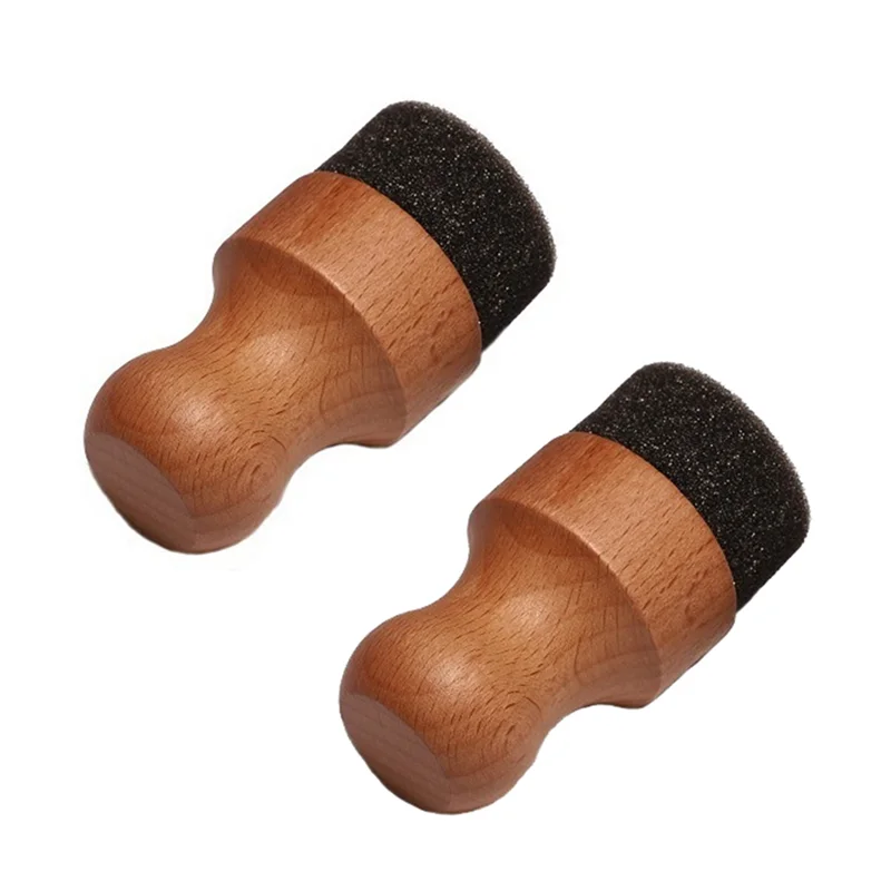 BAAG-2 PZ Tagliere Applicatore di olio e cera Applicatore di legno rotondo Legno + spugna per tagliere per legno, blocchi da macellaio, tagliati