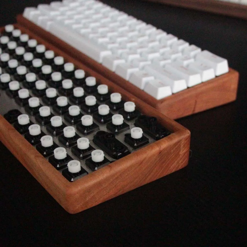 

Wooden Cherry GH60 Mechanical Keyboard Case Compatible with 60/61/63/64 Layout Wooting 60he Replace Case