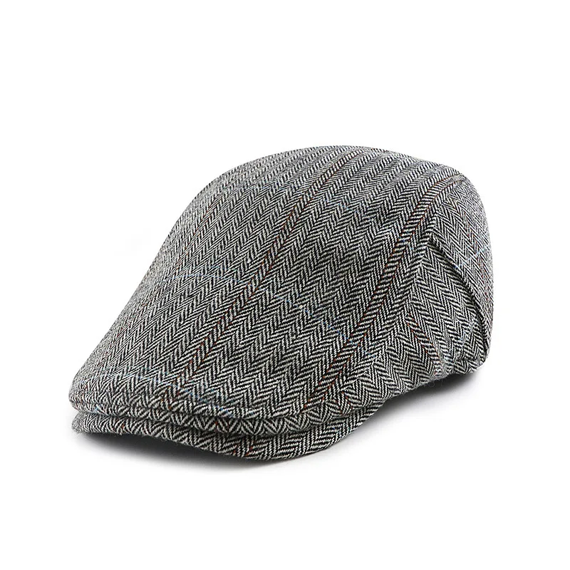 

2024 New Male Hat Spring And Autumn Women's All-matching Peaked Cap Niche Retro British Casual All-match Duckbill Painter Cap