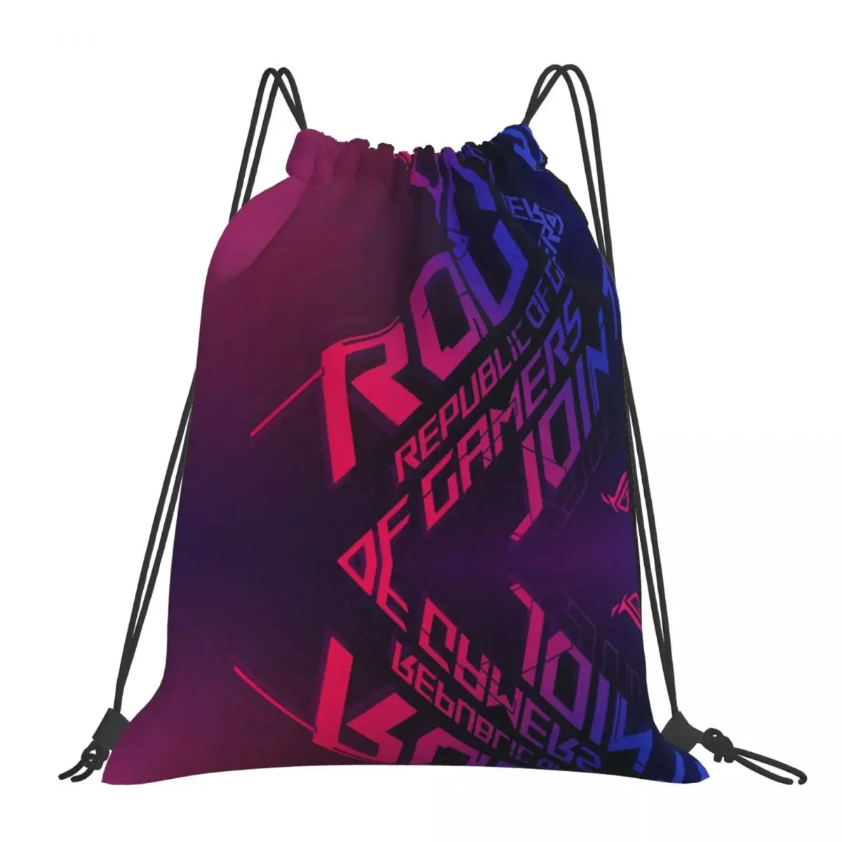 

Join The Republic Of Gamers ROG Asus Backpacks Drawstring Bags Drawstring Bundle Pocket Sports Bag BookBag For Travel Students