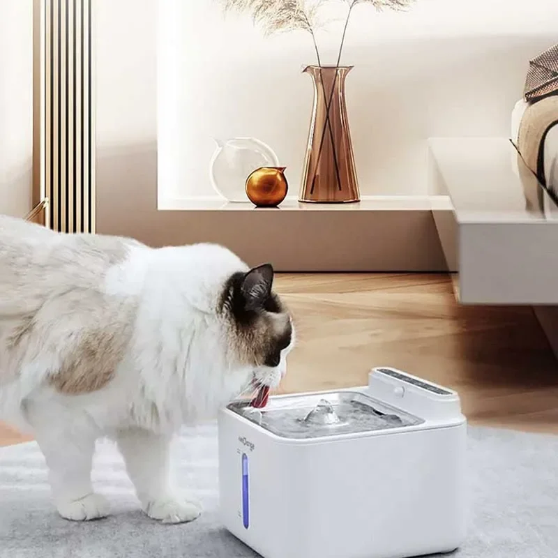 Cat Water Dispenser Unplugged Pet Wireless Automatic Thermostatic Heating Water Dispenser Dog Feeder Small Animal Bowl Supplies