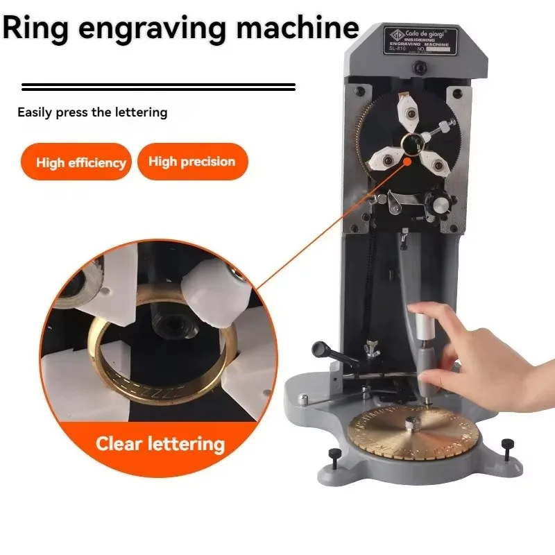 Ring Engraver Manual Ring Engraving Machine1.5mm-2.0mm Double-Sided Engraving Plate Point Vibration Engraving for Rings Engrave