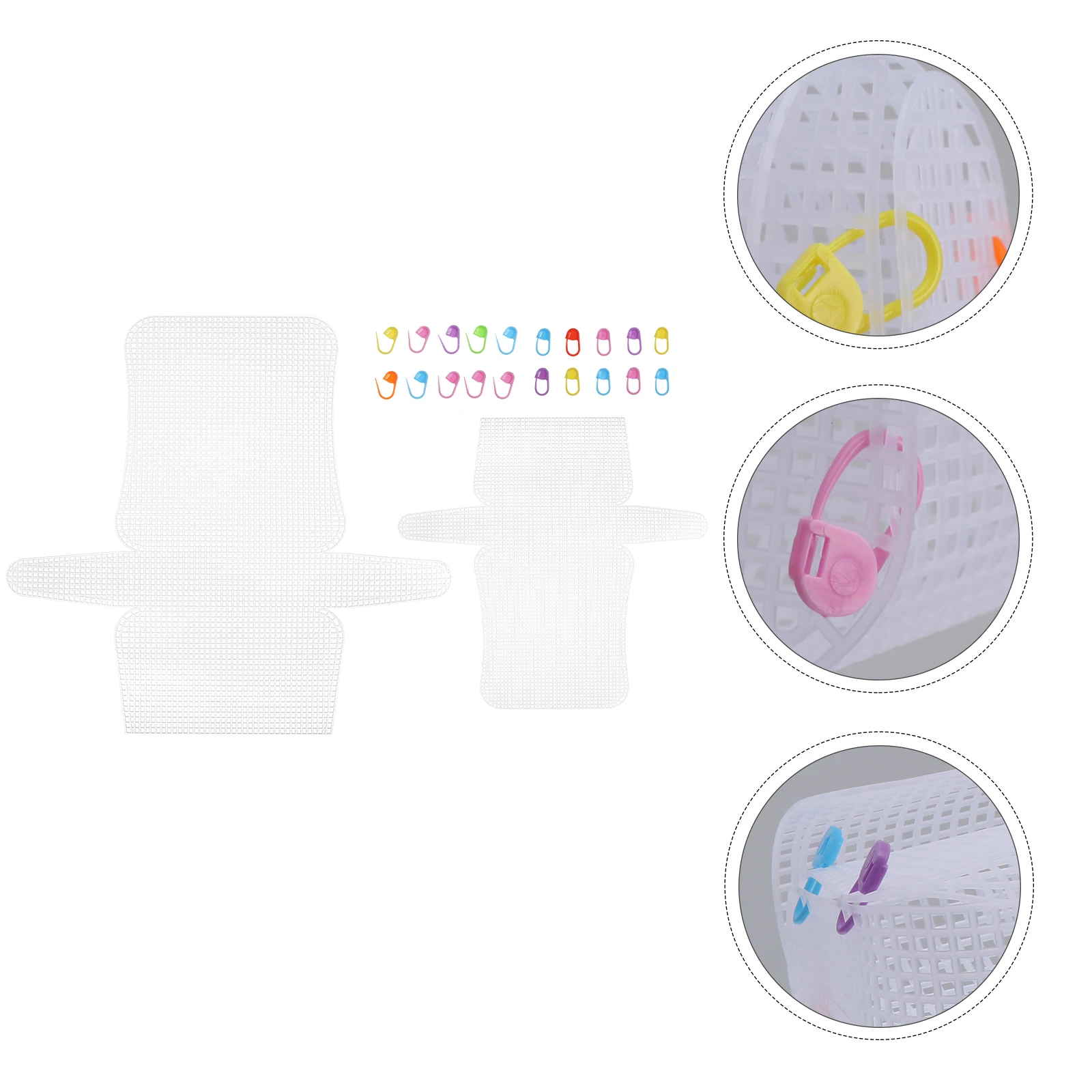 

1 set Cross Stitch Bag Plastic Canvas Sheet Handmade Woven Pouch DIY Supply Kit Mesh Crafting Accessory Practical Long Use