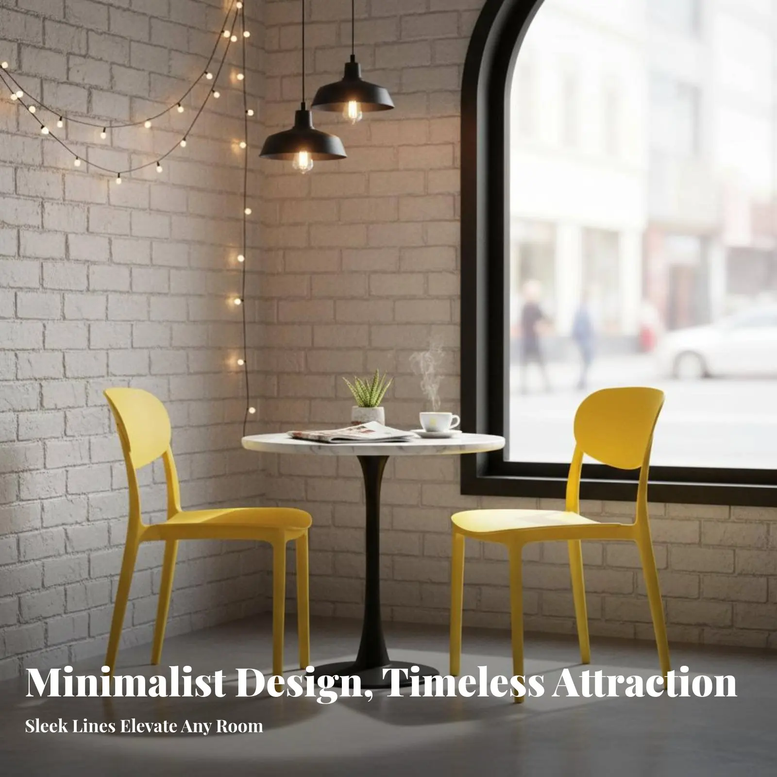 Stackable Slatted Chair Thickened Construction Household Furniture Space-Saving Easy to Clean for Students, Balcony, Classroom