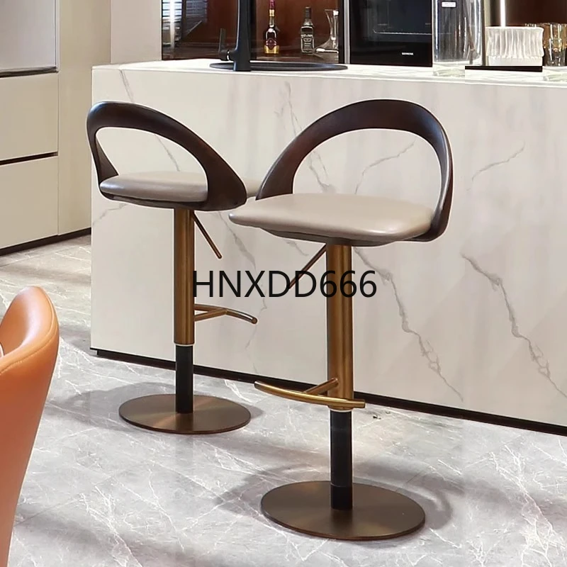 Italienischer, minimalistischer Hebe-Barstuhl aus Edelstahl