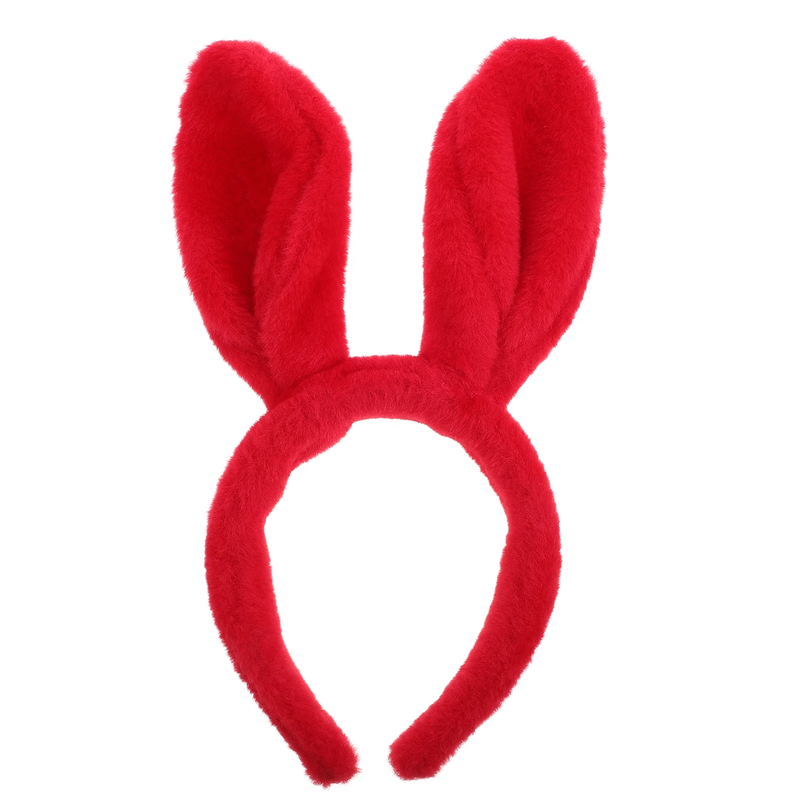 

Red Bunny Ears Headband Soft Plush Cute for Kids Halloween Fluffy Rabbit Animal Furry Easter Costume Accessories Cosplay