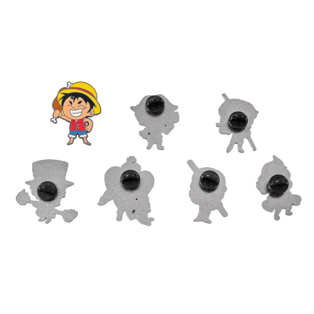 16 Pcs Character Brooch Q-version Sabo Monkey D. Luffy Nami Enamel Pin Backpack Clothing Jewelry Metal Badge Accessories Gifts - view 3