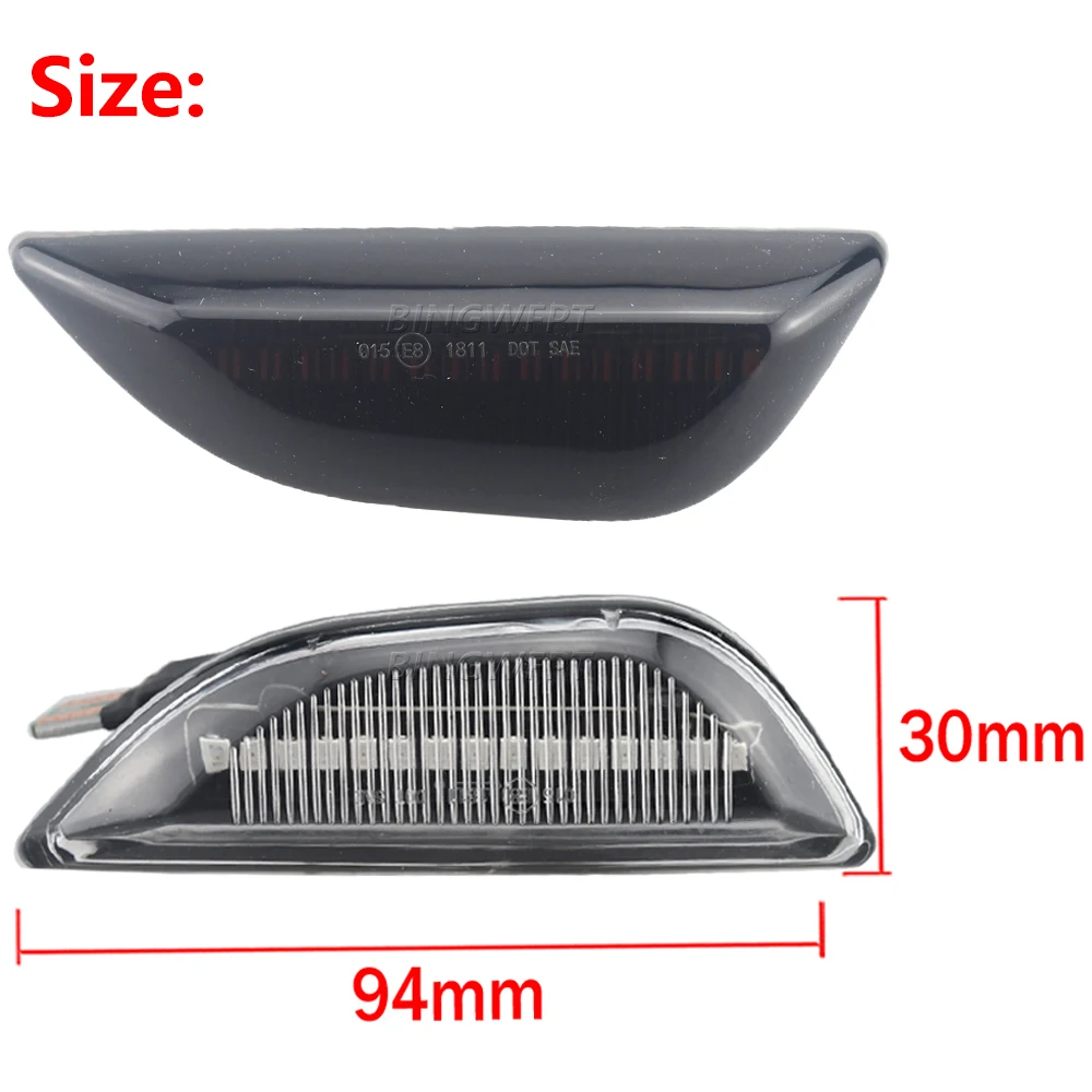 Dynamic Flowing‑Water LED Fender Side Marker Turn Signal Repeater Lamp For Opel Mokka 2012-2016 Car Accessories