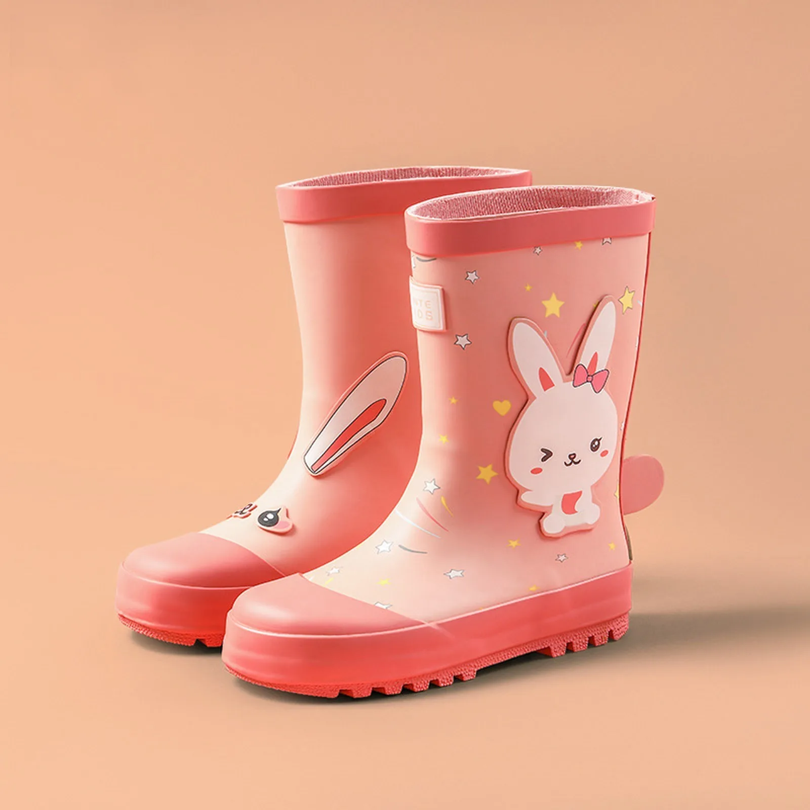 Rain Boots Children Cute 3D Cartoon Rain Boots Kids Boy Girls Rubber Shoes Non-slip High Quality Baby Waterproof Shoes Outdoor