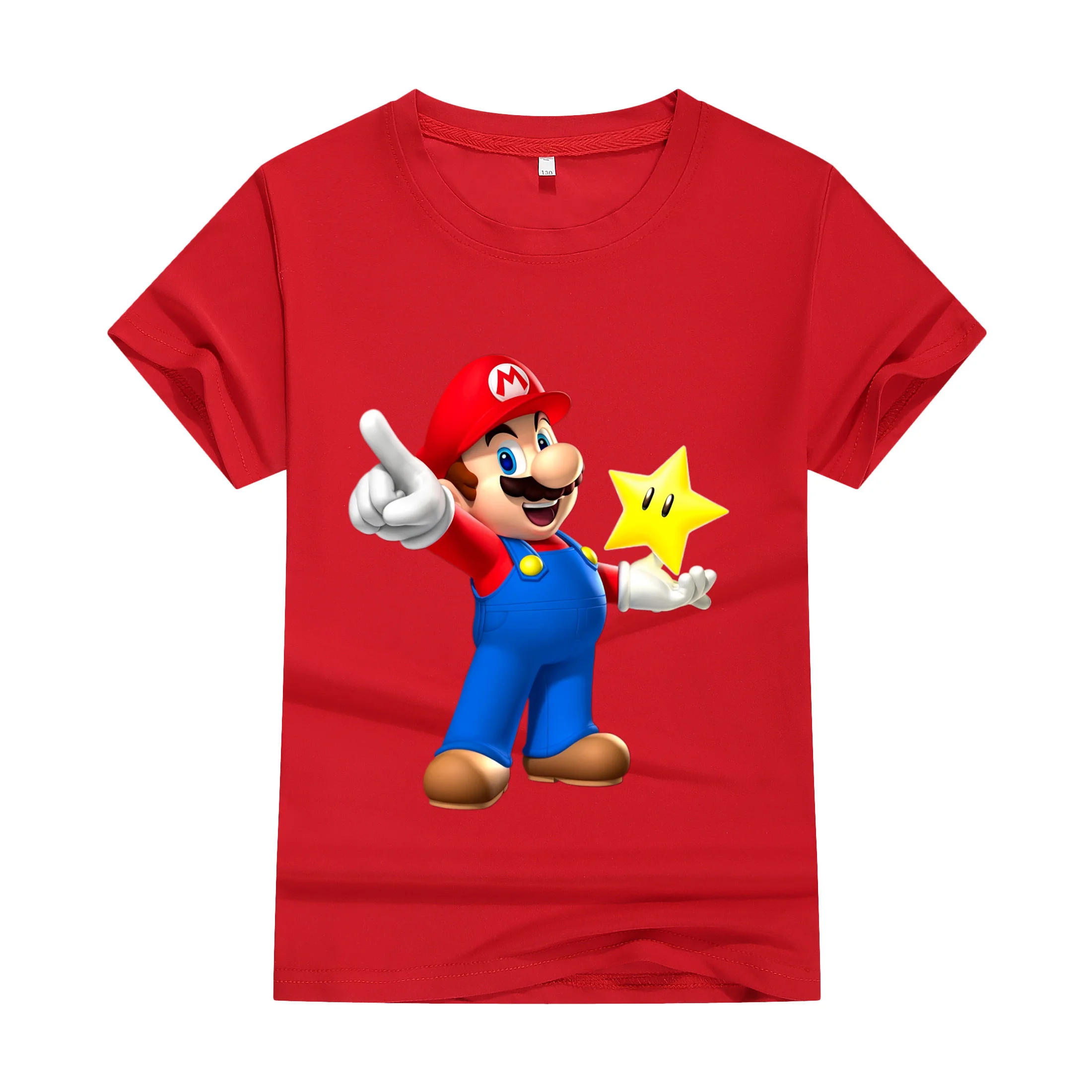 Fashion Super Mario Bros T-Shirt Top Children's Sportswear Boys' Cotton Quick Drying T-Shirt Shorts Summer Beach Vacation Top image 3