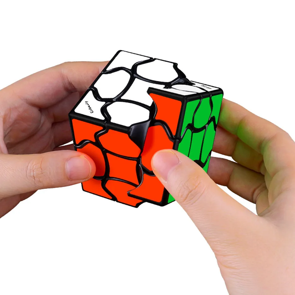 QiYi Petal 3x3 Magic Cube Tetrahedron Puzzle Stickerless Black Puzzle Twist Toy Gift for Kids Children Gifts Sticker Kids Toys