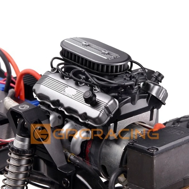 พัดลมหม้อน้ำจำลอง V8 รุ่น F76B สำหรับรถบังคับวิทยุ 1/10 รุ่น Traxxas TRX4 Defender TRX6 AXIAL SCX10 II