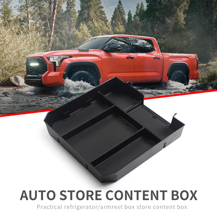 

For 22 Toyota Tundra armrest storage boxes, TUNDRA instrument panel storage box compartments
