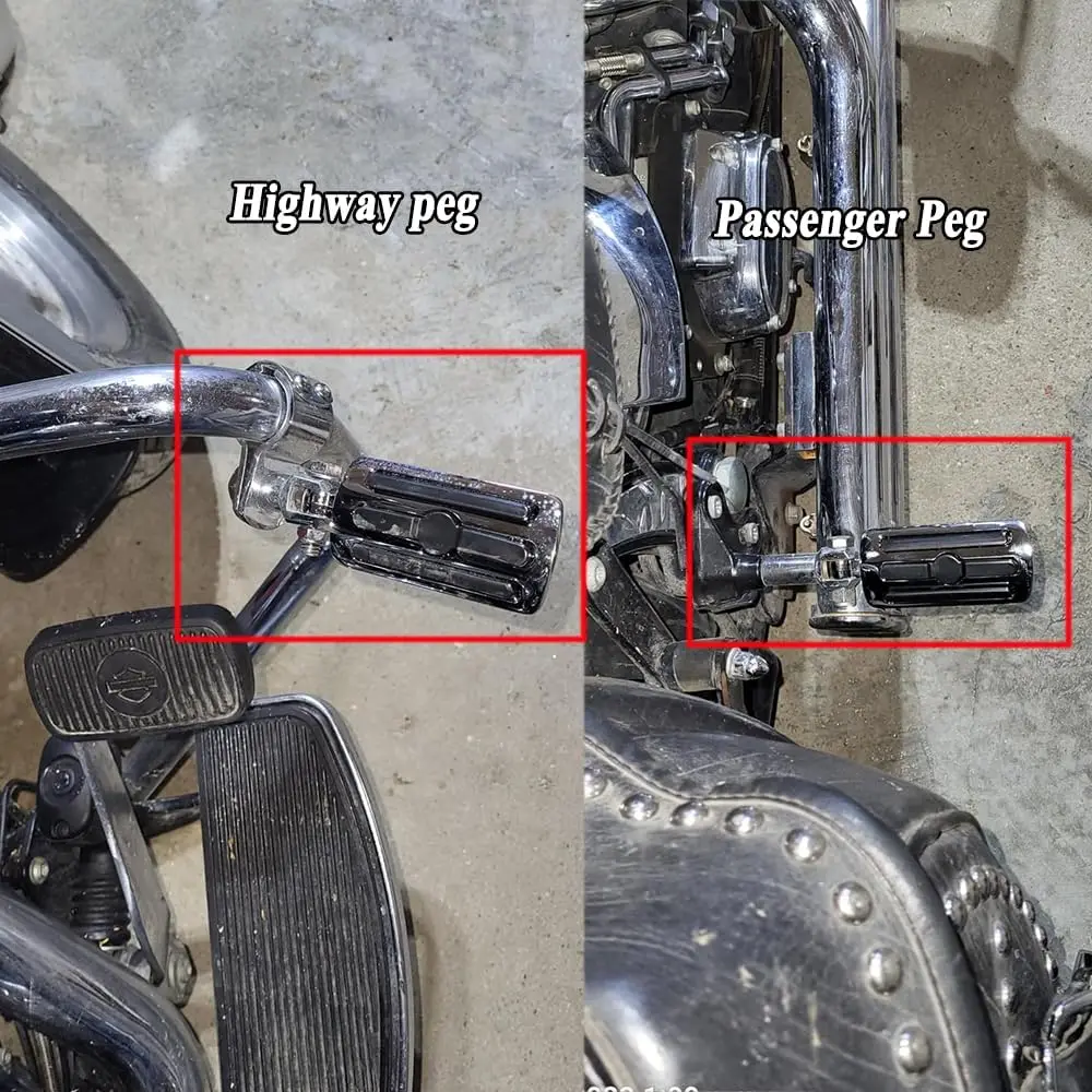 New Motorcycle Highway Footpegs Chrome Male Mount Foot Rests For Harley 1200 Bad Boy FXSTSB Custom Dyna Road Softail Springer