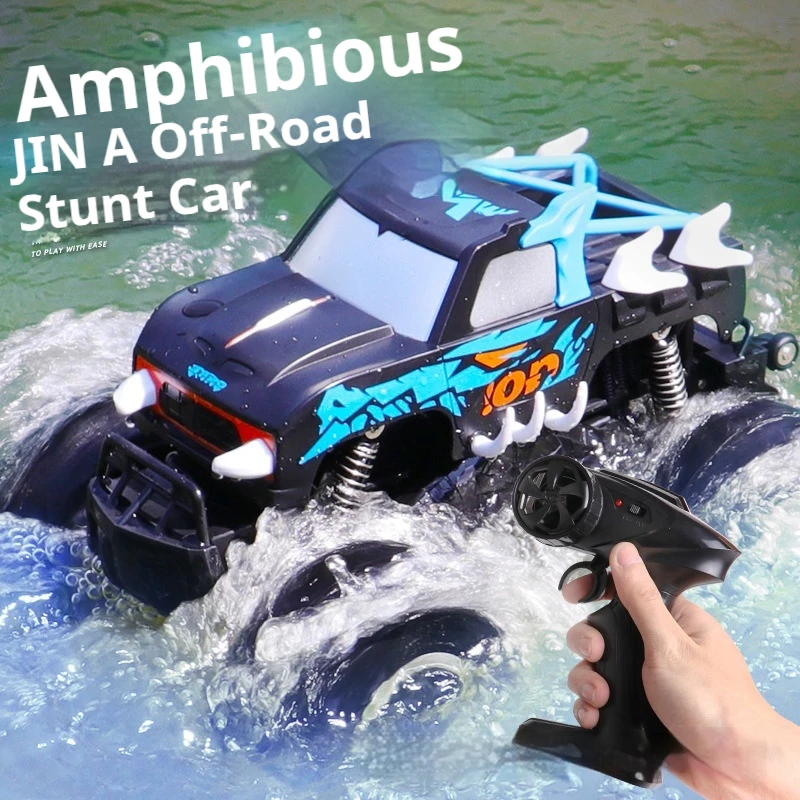 

1:16 Scale Remote Control Amphibious Four Wheel Drive Stunt Climbing Off Road Car All Terrain Waterproof Outdoor Hobby For Boys