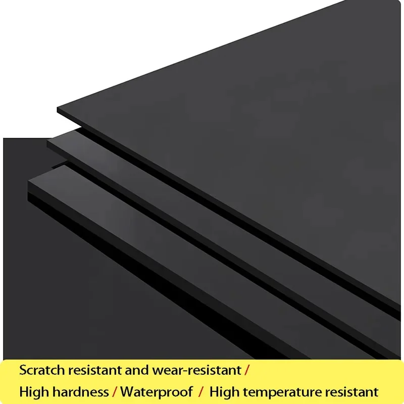 Glossy Black Acrylic Sheet 2-8mm Thick PMMA Organic Glass Panel 100x100 150x150 200x200 250x250 300x200 300x300mm