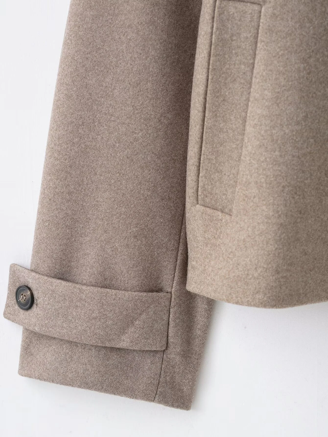 ZERAINS Winter new women's fashion breasted stand up collar long sleeved windproof short windbreaker jacket jacket