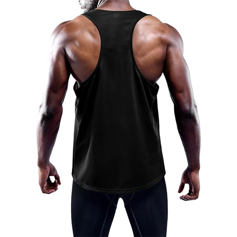 Running Tank Top Men Summer Sport Gym Vest Quick Dry Training Tanktop Workout Singlets Man Fitness Bodybuilding Sleeveless Shirt