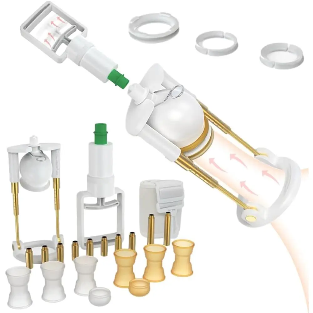 2025 New Size Master Pro Golden Extender with Fastigiate Vacuum Cup for Male Penis Enlargement System Penis Size Master PMP
