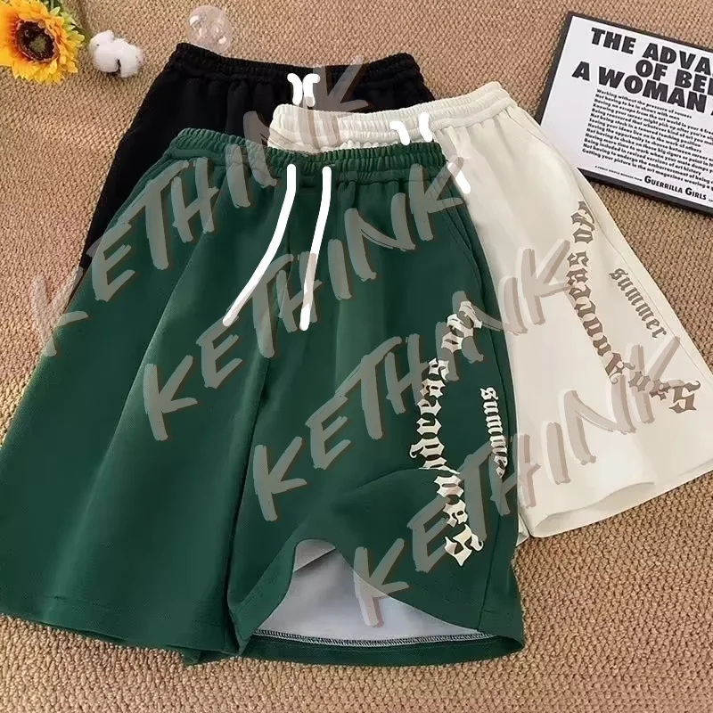 

Men Shorts Casual Short Pants Oversize Beach Shorts Retro Letters Print Sports shorts Five Points Shorts Men's Clothing