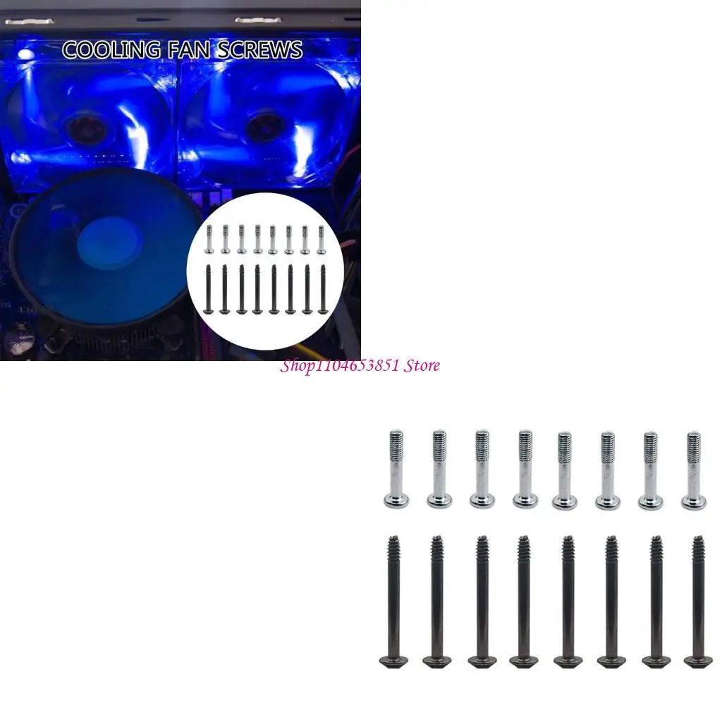 

8Pcs 2/3cm PC Computer Case Cooling Fan Mount Screws Set Fan Mounting Screws Laptop Computer Screw for Water Cooling