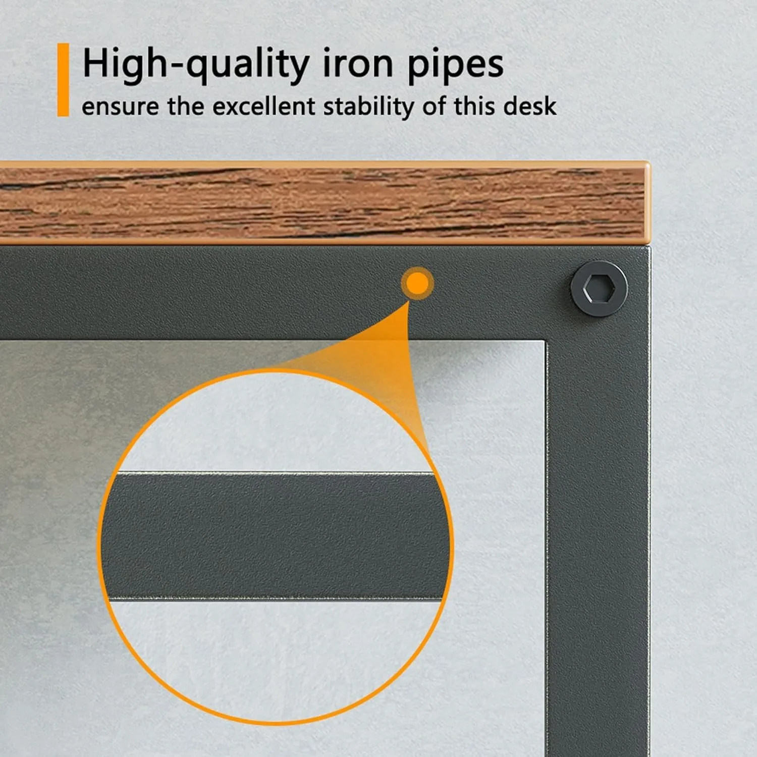 L-shaped office desk, 55.1-inch corner computer desk with storage rack, country brown