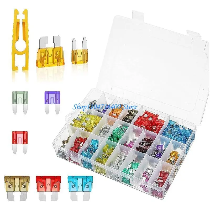 

y1gd Blade Type Assortment Set Universal Profile for Car Truck with Clip Box 5A 7.5A 10A 15A 20A 25A 30A 35A 40A 300pcs