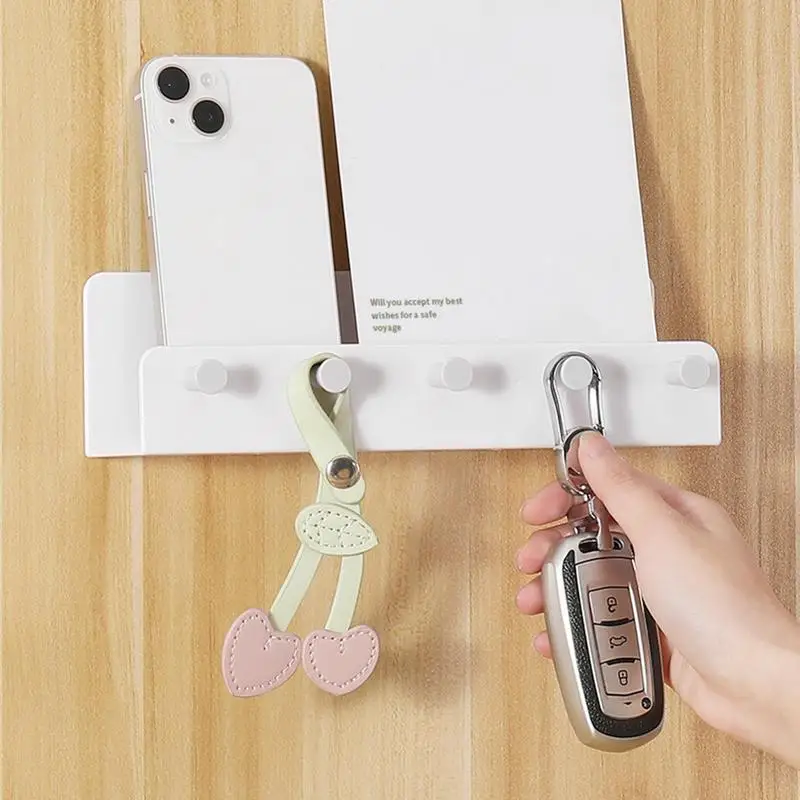 Coat Rack Wall Mount Heavy Duty Hook Rack Rail Wall Shelf Mail Organizer For Entryway Bathroom Kitchen Mudroom Home Decor