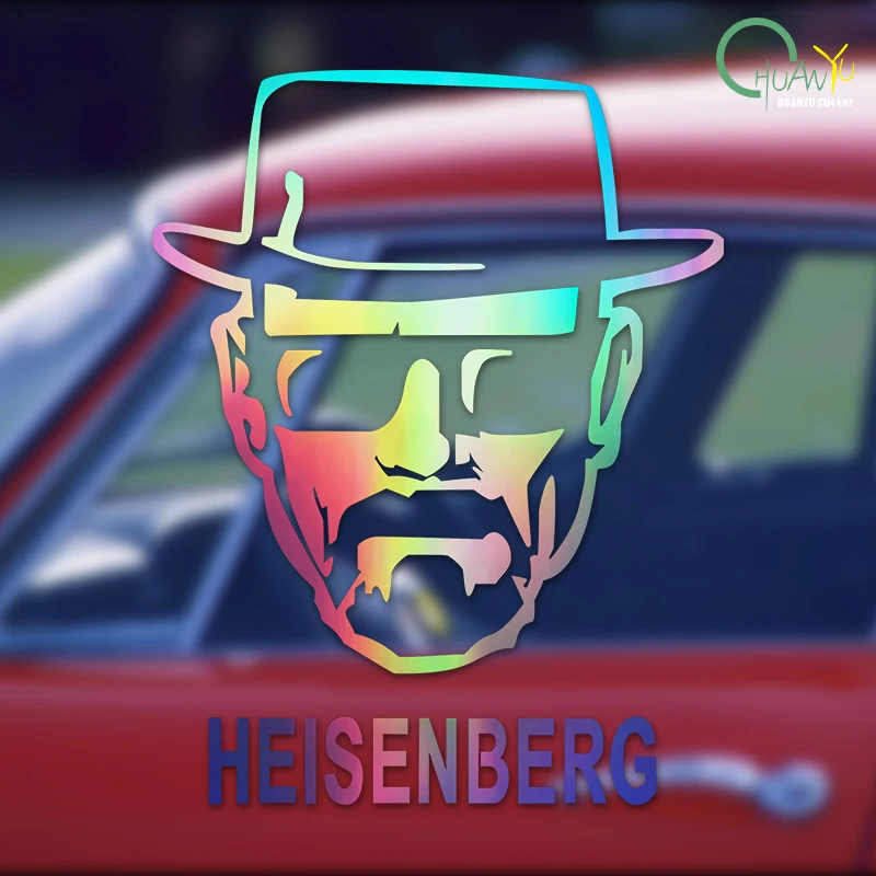 HEISENBERG Creative Text Pattern Sticker Car Window Motorcycle Body Sticker Reflective Waterproof Sticker