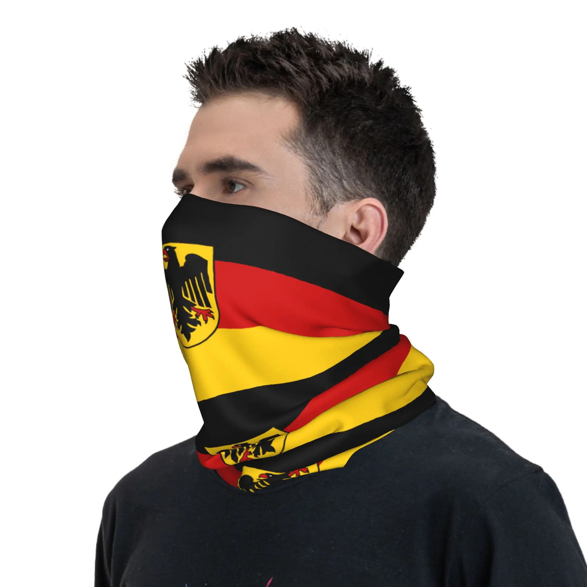 Bandana personalizada con bandera de Alemania, polaina para el cuello, protección UV, bufanda para la cara, cubierta para mujeres y hombres, gorros patrióticos alemanes, pasamontañas de tubo