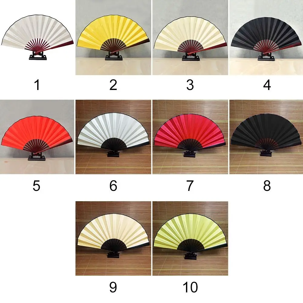 48cm Chinese Tai Chi Wedding Party Decor Kung Fu Fan Folding Stage Fan Plastic Bone Fan Yoga Fan