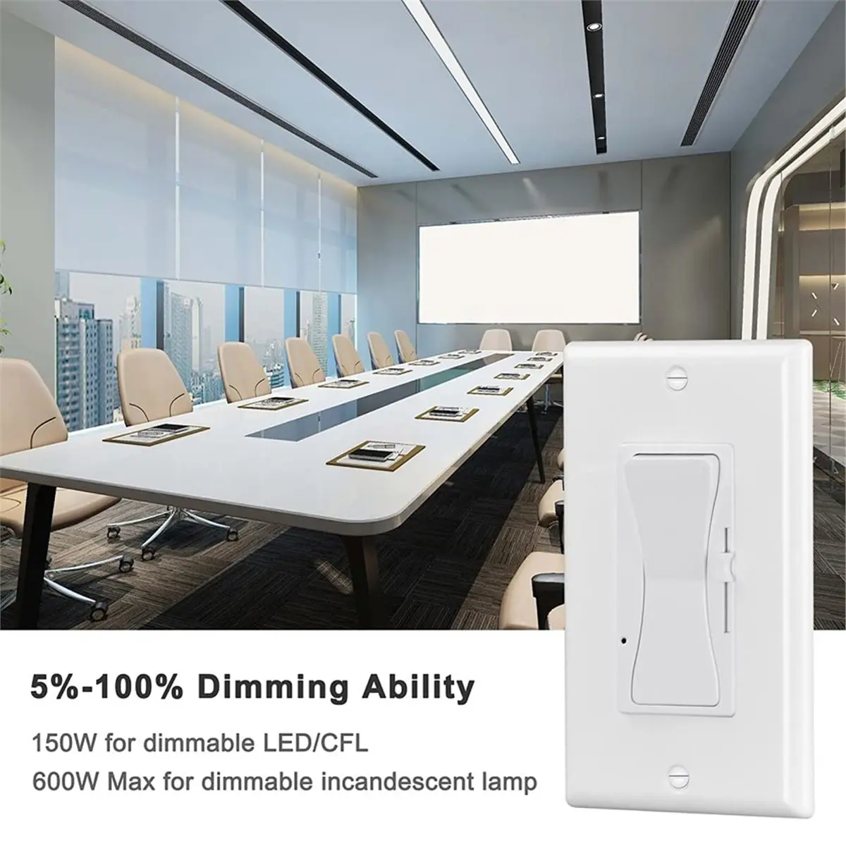 11·11COUPON 0-10V LED Dimmer Switch, Low Voltage Dimmer Switch for Dimmable LED Lights, CFL, and Incandescent Bulbs