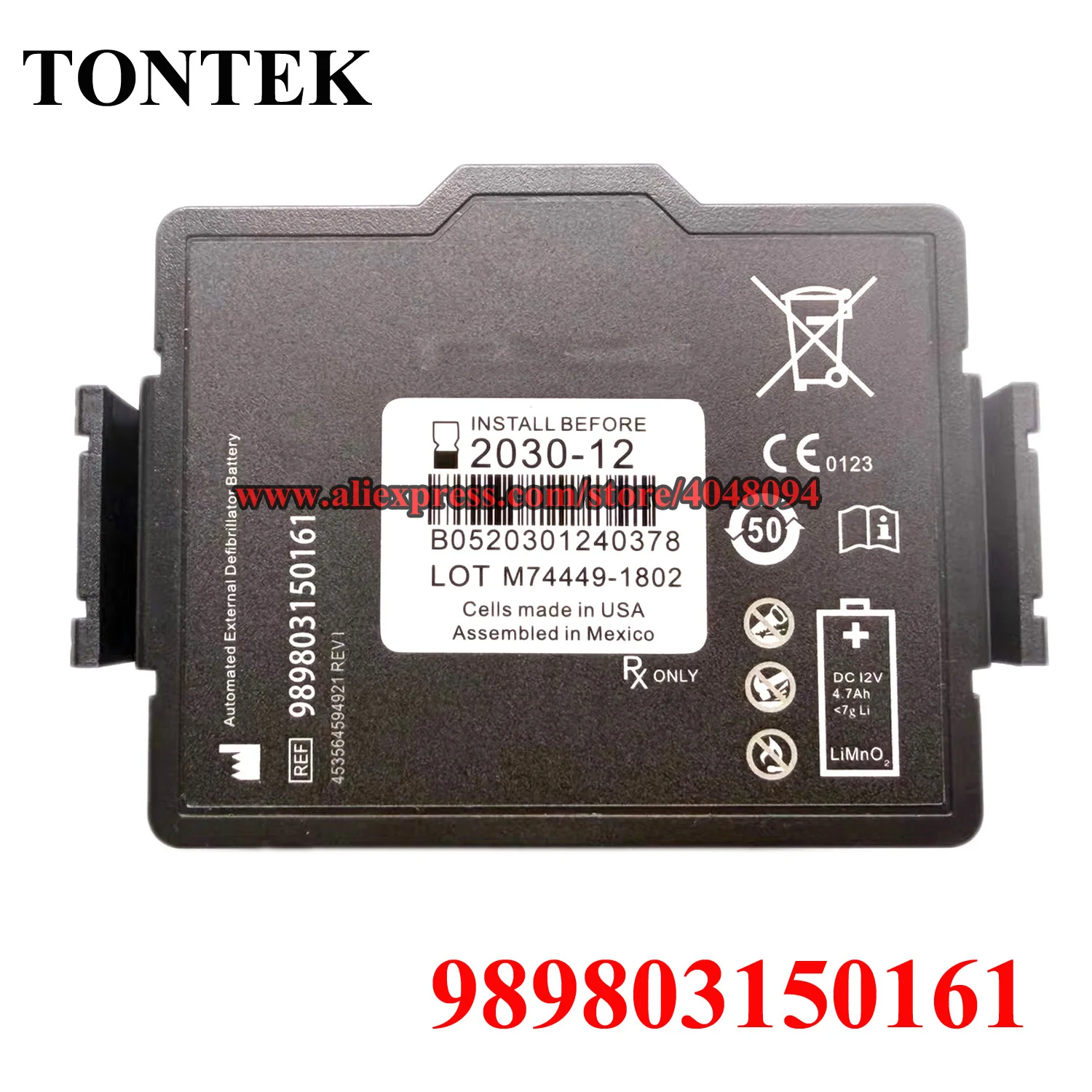 New Replacement REF 989803150161 For PHILIPS HeartStart FR3 AED Medical Defibrillator 453564594921 453564288031 12V 4.70Ah
