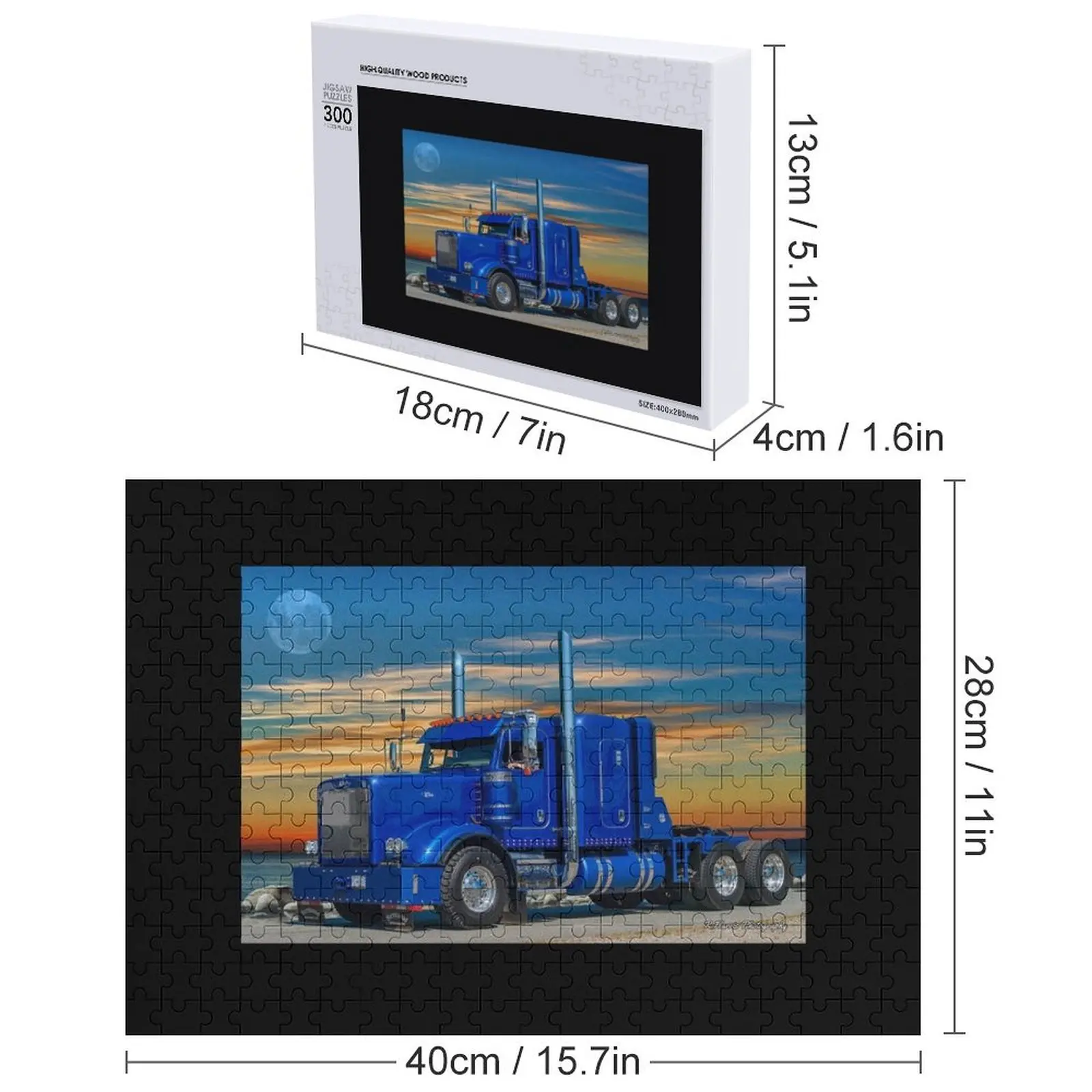 Puzzle Blue Peterbilt Anime opere d'arte con foto doganali personalizzate con puzzle fotografico