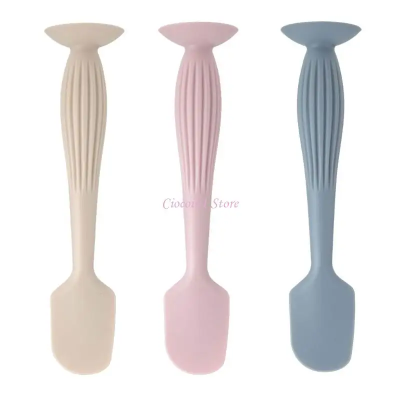 Y1ub 3pcs محمولة طفل حفاضات الحاف حفاضات القشدة أداة ملعقة السيليكون ملاء