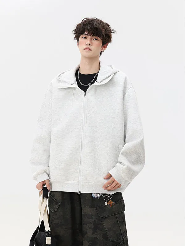 

Loose Men's Hoodie Knitted American Sle Spring Autumn New Faion Casual Knitted Cardigan Youth Leisure Windproof Zipper