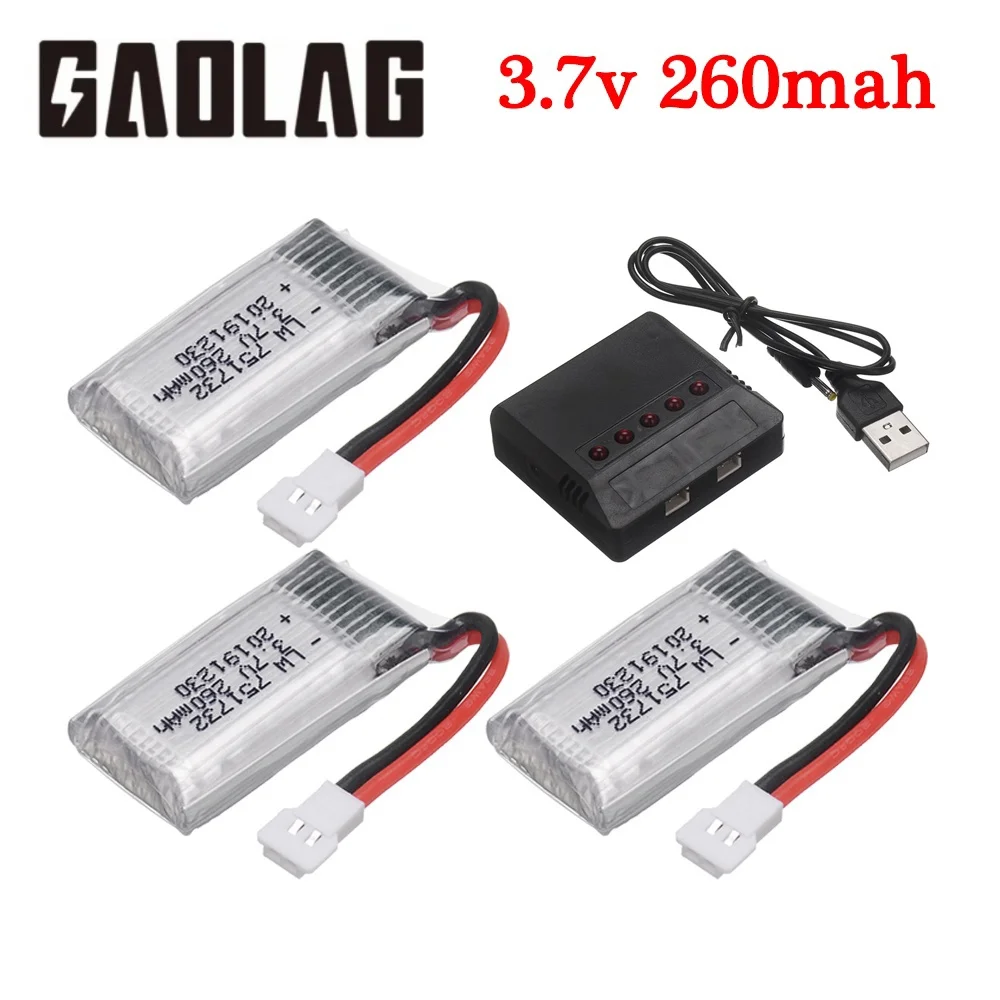 H8 Drone Batterij 3.7 V 260 Mah Lipo Batterij Voor H8 Jrc H8 Mini Rc Quadcopter Rc Helikopter Onderdelen Batterij 3.7 V 260 Mah