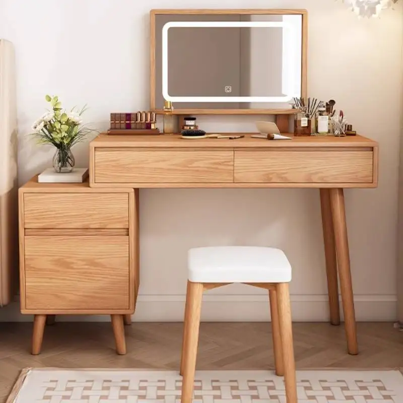 

Girls Europe Decor Vanity Table Drawer Small Kids Mirror Makeup Vanity Table Bedroom Modern Wood Coiffeuse De Chambre Dressers