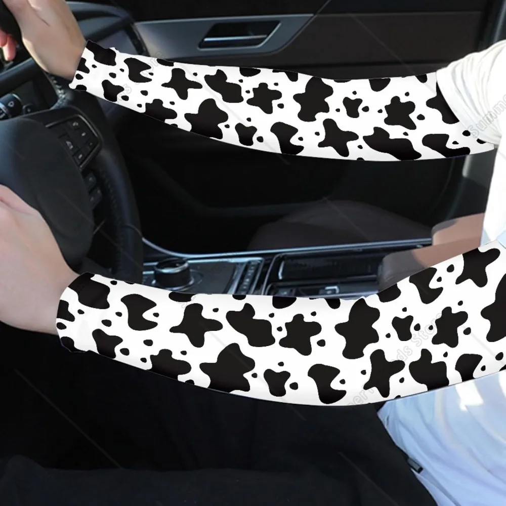 White Cow Binienty UV 자외선 차단 팔 슬리브 여성용 남성용, 골프, 달리기, 사이클링, 하이킹용 냉각 스포츠 슬리브