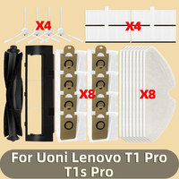 Fit For Lenovo T1S Pro / T1 Pro/ Proscenic M7 Pro / Honiture Q6 Parts Roller Side Brush Cover Guard Filter Mop Cloth Dust Bag
