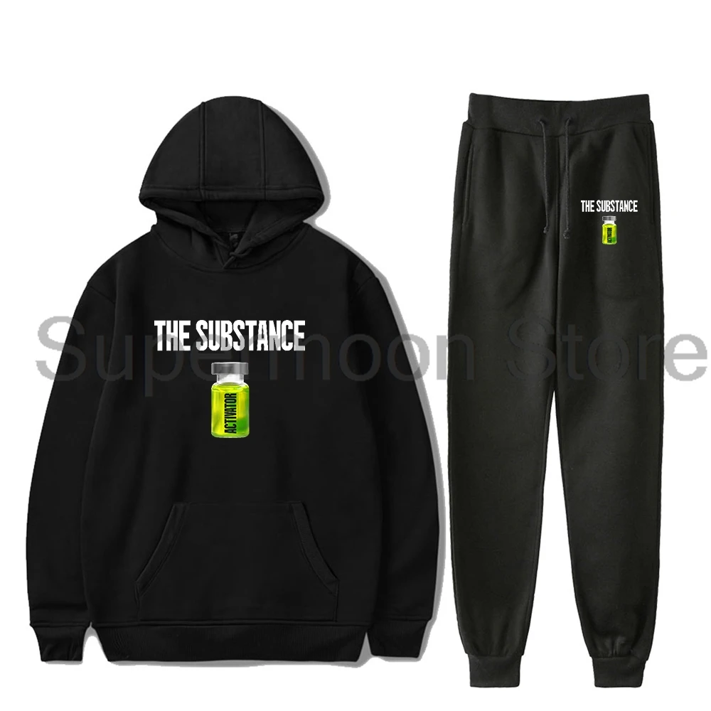 The Substance 2024 Horror Movie Hoodies Jogger Pants Unisex Two Piece Set Sweatshirts+Sweatpants Women Men's Set