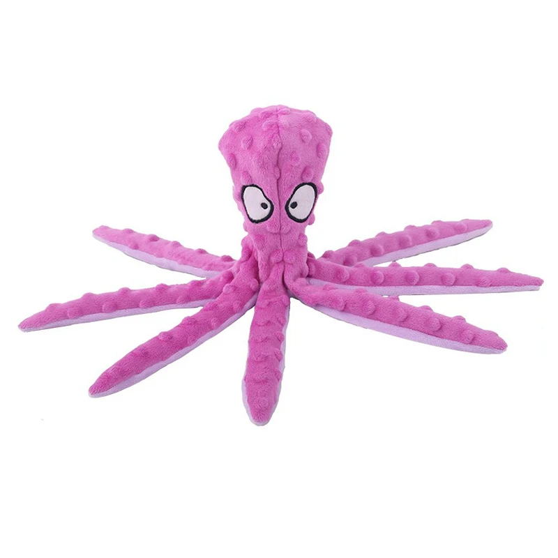 Pet Plush Toy Octopus Skin Shell Dog Puzzle Bite Resistant Sounding Toy Octopus Cat and Dog Supplies