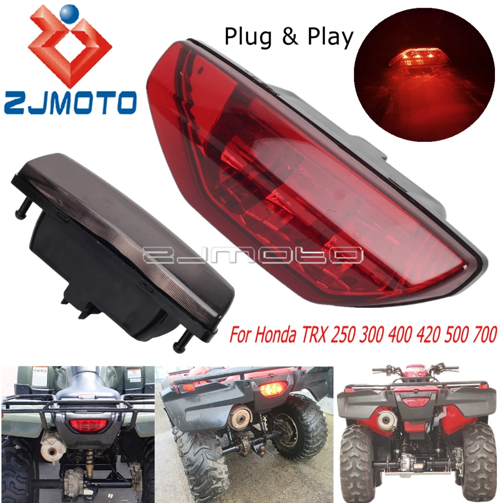 1pcs ATV Tail Light For Honda TRX 250 300 400 500 700 EX SXS500M TRX700XX TRX500FE FM Rancher FA Foreman 2006-22 Rear Brake Lamp