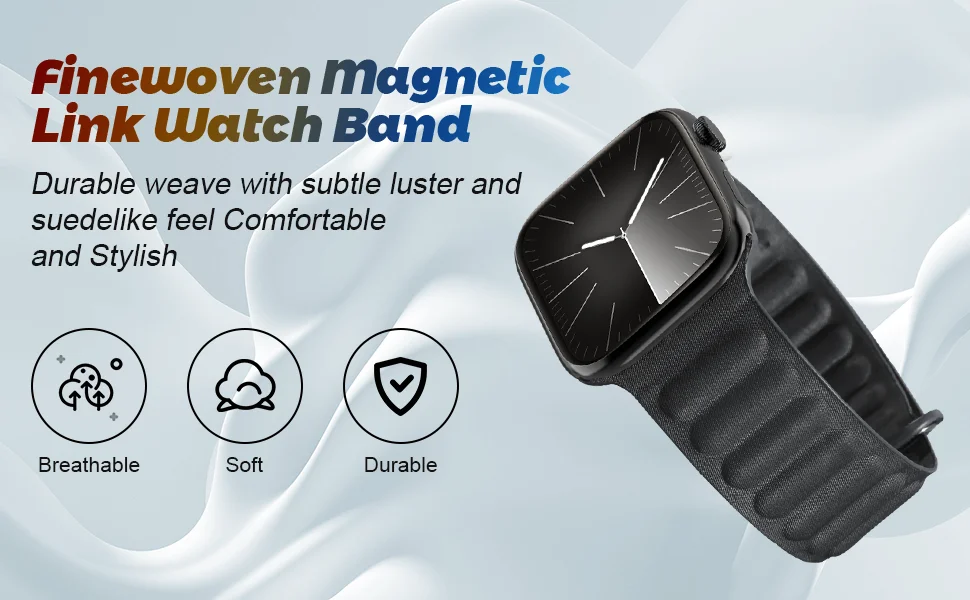 Magnetisches Schlaufenarmband für Apple Watch Ultra 4 2 3 49mm 44mm 40mm 46mm FineWoven Correa Armband iWatch Series 9 SE 11 10 12 – Detail 2