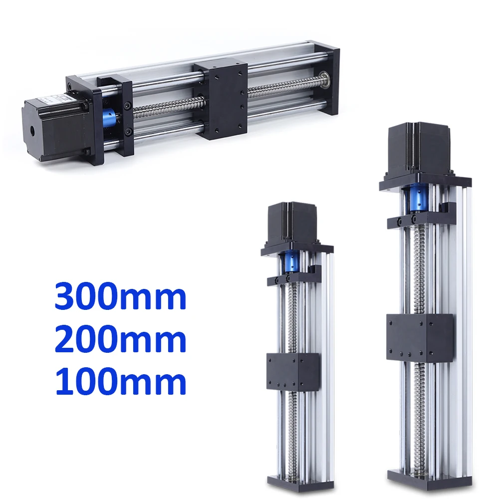 optical axis ball screw linear guide slide100mm /200mm/ 300mm +Nema57 Stepper motor