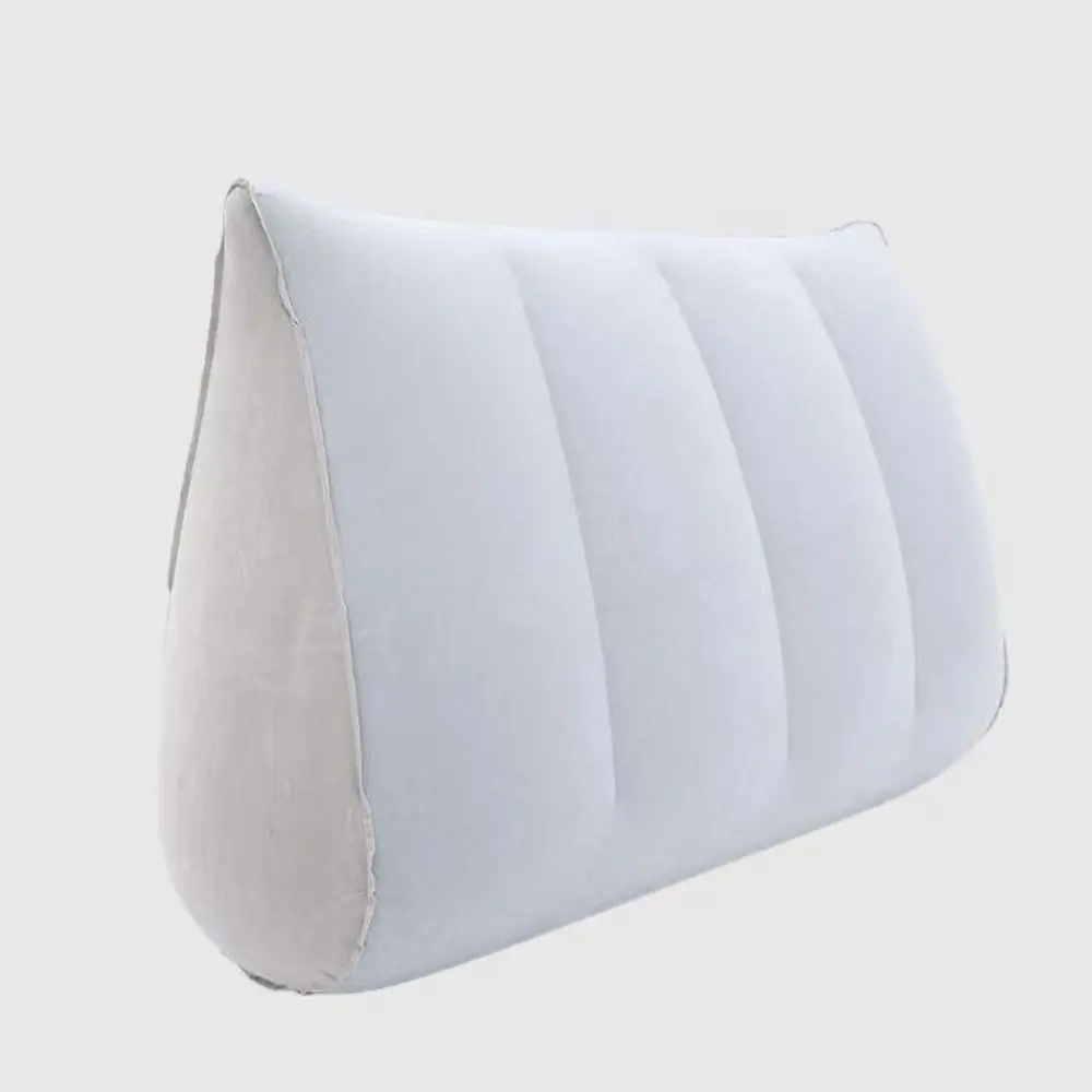 Gifts PVC Flocking Silicone Pillow Triangle Cylinder Wedge Inflatable Magic Cushion Blue+Black Soft Relax Cushion Home