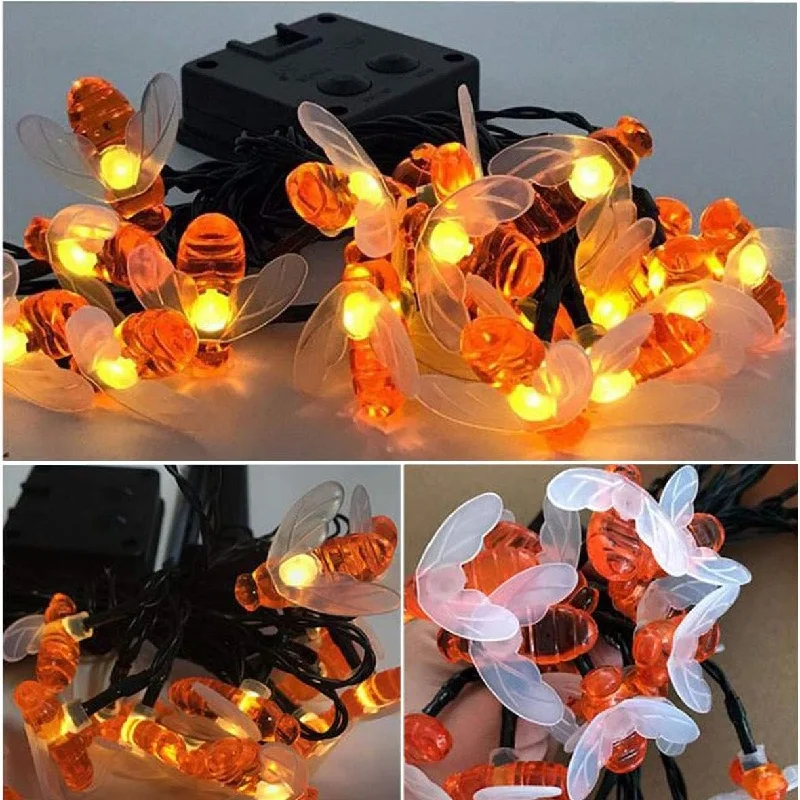 

Solar String Light Cute Bee 5M 20 LED Outdoor Wedding Garden Patio Party Christmas Tree Honeybee Starry Fairy Decor Lamp